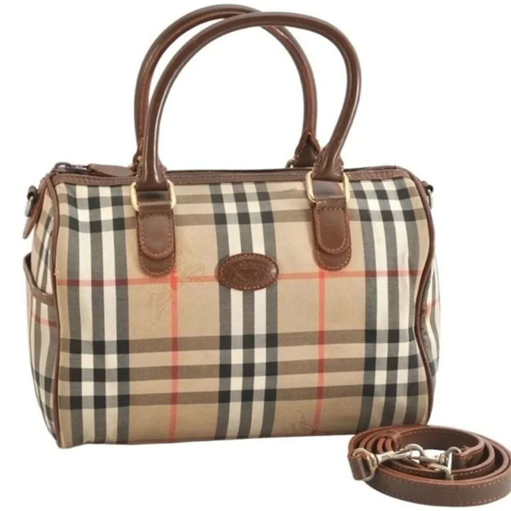 Burberry Nova Check Canvas Leather 2Way Shoulder Hand Bag Beige | Women’s | Used